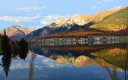 Blick über den Haidersee auf St. Valentin